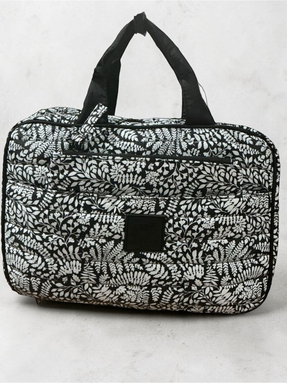 Dabney Lee Hanging Travel Organizer Cosmetic Toiletry Bag Black Floral NWT